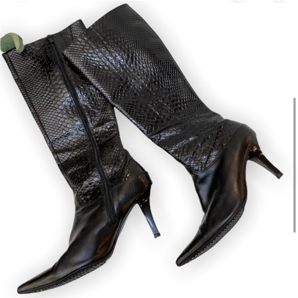 Peter Kaiser Matterhorn Patten Leather Pointed Toe Boots - Picture 2 of 14